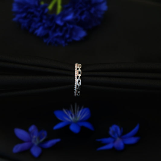 Catenara™ by Zyrene – Chain-Link Glam Band | Dual-Tone 925 Silver | Premium Lifetime Plating & 6-Month Warranty Included