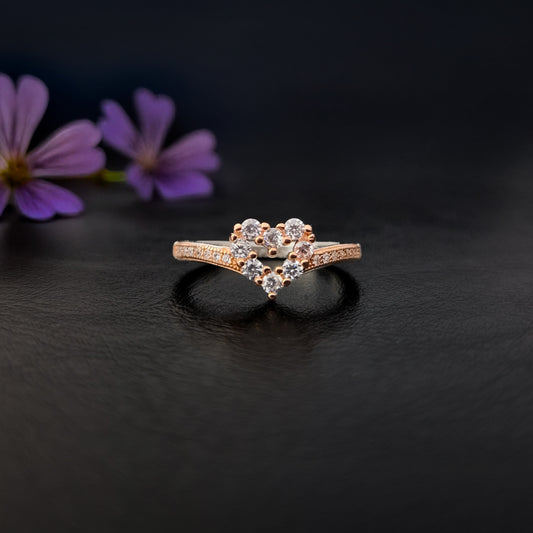 Corvina™ by Zyrene – Heart Cluster Ring | 925 Sterling Silver | Premium Lifetime Plating & 6-Month Warranty Included