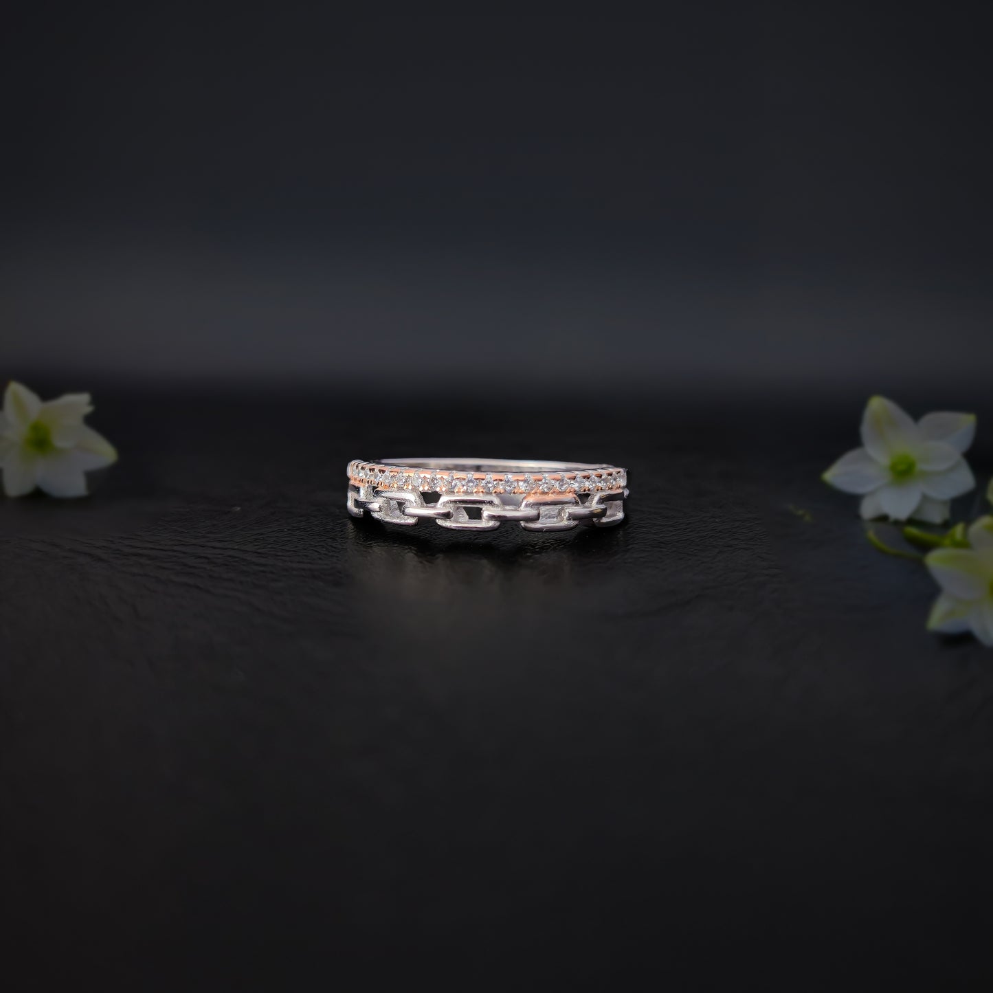 Catenara™ by Zyrene – Chain-Link Glam Band | Dual-Tone 925 Silver | Premium Lifetime Plating & 6-Month Warranty Included