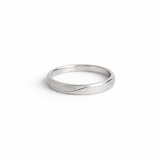 CALMÉ™ Ring – 925 Sterling Silver Minimal Band by Zyrene | Soft Matte Texture