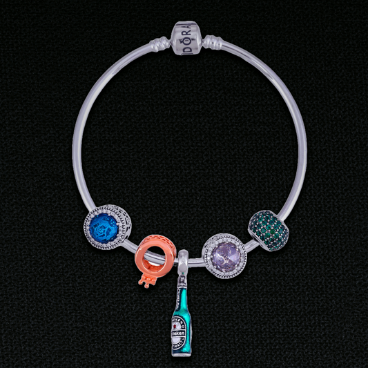 Nakhrewali™ by Zyrene – 925 Silver Drama Charm Bracelet | Premium Plating + 6 Months Warranty | Quirky Gifting for Bold Babes
