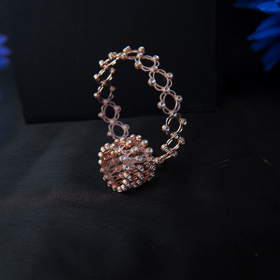 Dualita™ by Zyrene – 2-in-1 Convertible Bracelet & Ring | Luxe Rose Gold Finish | Premium Lifetime Plating & 6-Month Warranty Included