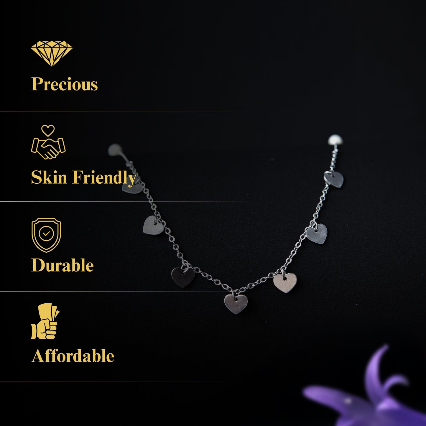 Seressa™ by Zyrene – Heart Drop Necklace | Sterling Silver Minimal Charm Chain | Everyday Romance