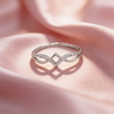 Aira™ Diamond Infinity Ring by Zyrene — 925 Silver Ring