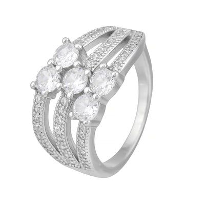 Luxara™ by Zyrene – Multi-Stone Royal Band | 925 Sterling Silver | Triple Pavé Detailing | Lifetime Plating + 6-Month Warranty