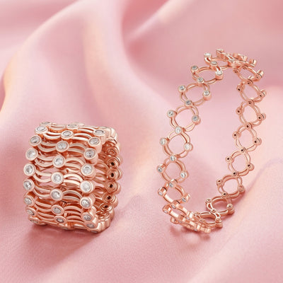 Dualita™ by Zyrene – 2-in-1 Convertible Bracelet & Ring | Luxe Rose Gold Finish | Premium Lifetime Plating & 6-Month Warranty Included