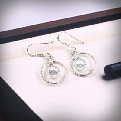 Zyrene Pure Loop™ Drop Earrings – Minimal Silver Finish | Elegant Everyday Earrings for Women | Perfect Gift for Her