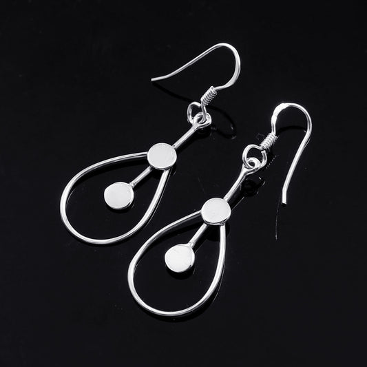 Zyrene Drift Drop™ Earrings – Silver Tone | Minimal Teardrop Dangle Earrings for Women | Lightweight Everyday Jewelry