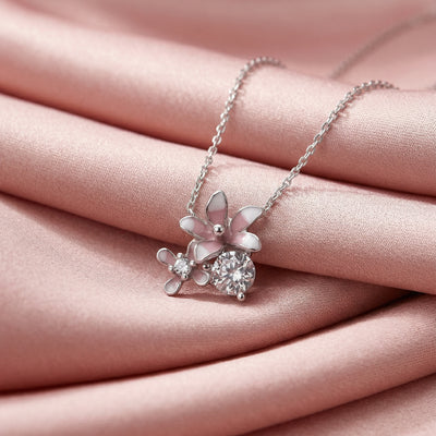 Elowen™ by Zyrene – Petite Blossom Pendant | 925 Sterling Silver | Soft Minimal Aesthetic