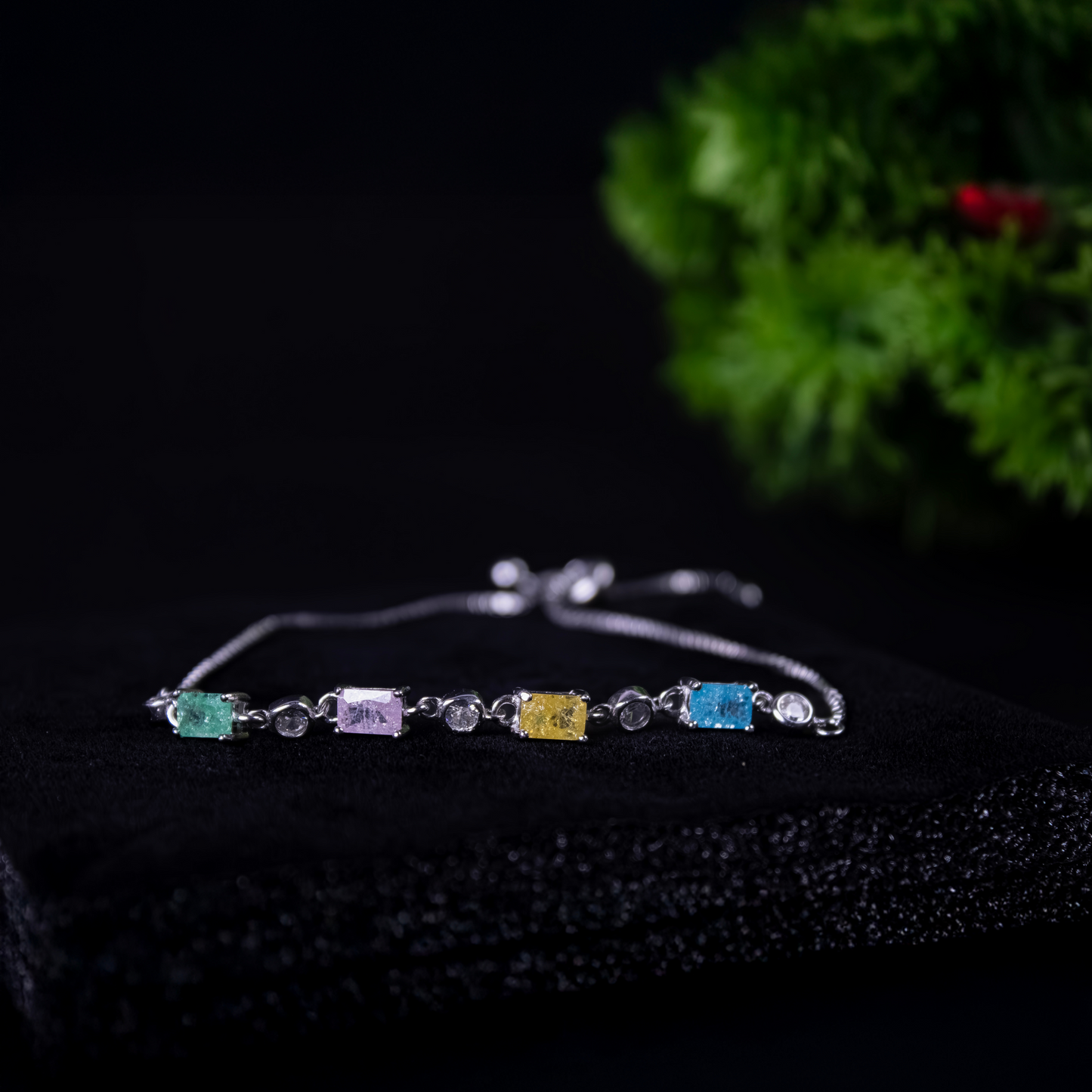 RangReza by Zyrene – 925 Silver Multi-Colored Bracelet | Premium Plating + 6 Months Warranty | Vibrant Everyday Sparkle