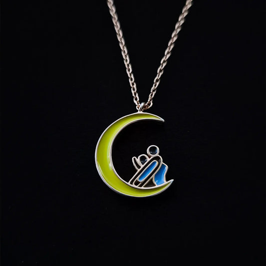 Moon Child🌙 by Zyrene – Premium Enamel Pendant Necklace | Dreamy Charm for Daily & Festive Looks | Lifetime Plating | 6-Month Warranty Included