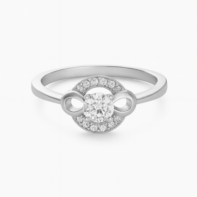 Infinitya™ by Zyrene – Infinity Halo Ring | 925 Sterling Silver | Lifetime Plating & 6-Month Warranty