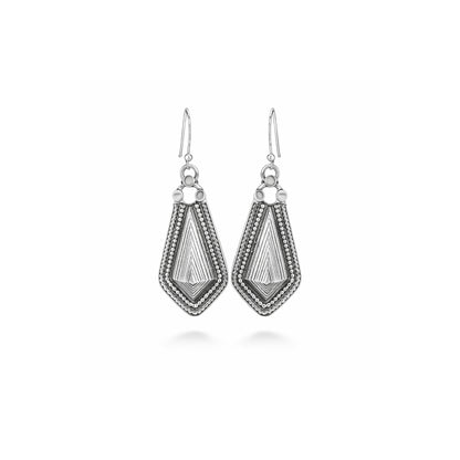 Astrae™ Silver Geometry Drop Earrings