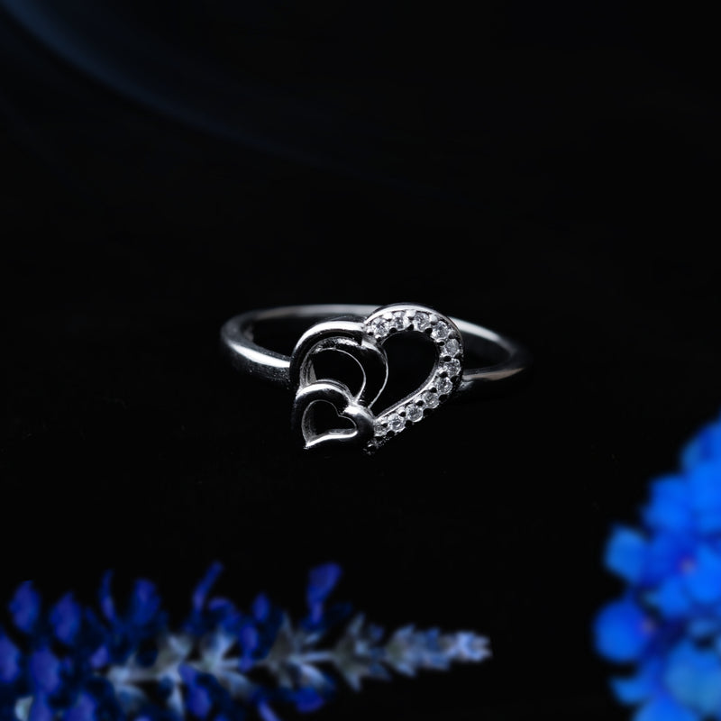 Amoura™ by Zyrene – Twin Heart Ring | 925 Sterling Silver | Lifetime Plating & 6-Month Warranty