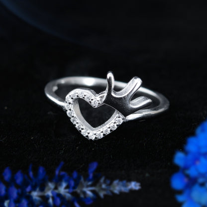 Coronna™ by Zyrene – Crown Heart Ring | 925 Sterling Silver | Lifetime Plating & 6-Month Warranty