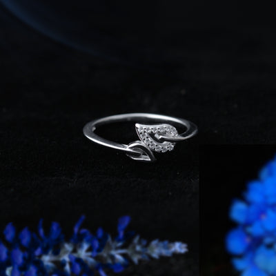 Leafora™ by Zyrene – Twin Leaf Wrap Ring | 925 Sterling Silver | Lifetime Plating & 6-Month Warranty
