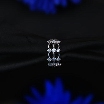 Lucida™ by Zyrene – 925 Sterling Silver Grid Ring | Dual-Tone Luxury Finish | Premium Lifetime Plating & 6-Month Warranty Included