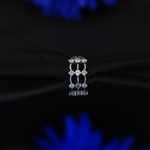 Lucida™ by Zyrene – 925 Sterling Silver Grid Ring | Dual-Tone Luxury Finish | Premium Lifetime Plating & 6-Month Warranty Included