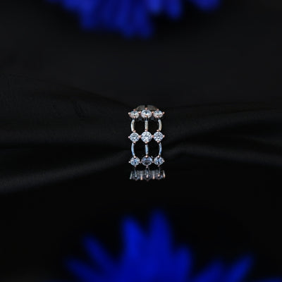 Lucida™ by Zyrene – 925 Sterling Silver Grid Ring | Dual-Tone Luxury Finish | Premium Lifetime Plating & 6-Month Warranty Included