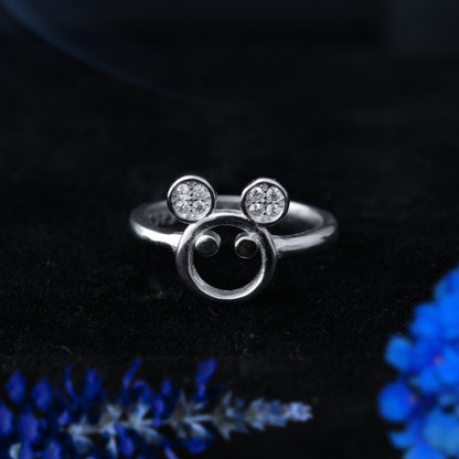 Smileyra™ by Zyrene – Sparkling Smiley Ring | 925 Sterling Silver | Lifetime Plating & 6-Month Warranty