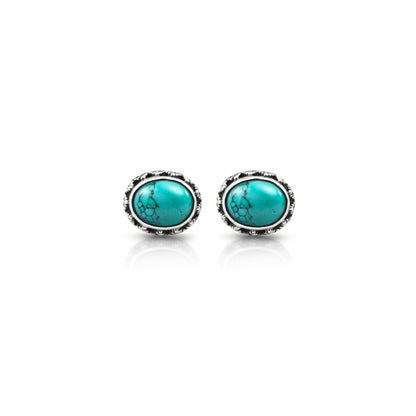 Mirelle™ Vintage Turquoise Stud Earrings | Sterling Silver | Old Soul Calm | Thoughtful Gift for Her