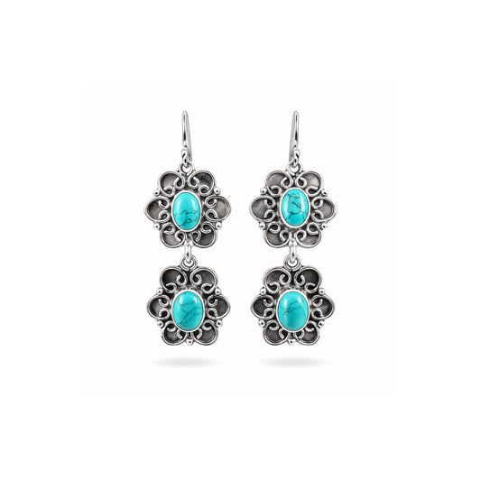 Celestine™ Vintage Turquoise Bloom Set | Sterling Silver | Old Soul Harmony | Meaningful Gift for Her