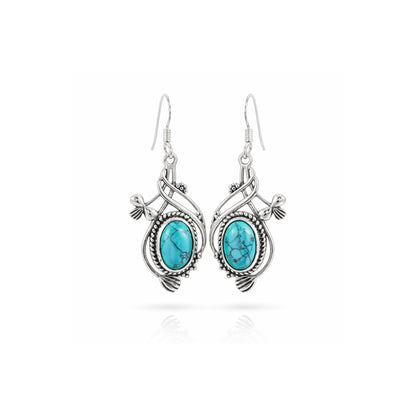 Seren™ Vintage Turquoise Flow Earrings | Sterling Silver | Old Soul Calm | Meaningful Gift for Her