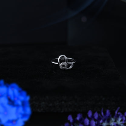 Amoura™ by Zyrene – Modern Heart Pavé Ring | 925 Sterling Silver | Lifetime Plating & 6-Month Warranty