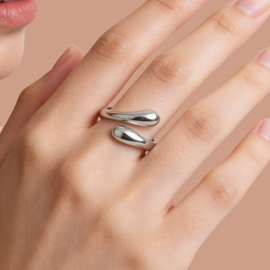SÉRAPH™ Ring – Adjustable 925 Sterling Silver Open Band by Zyrene | Anti-Tarnish Finish