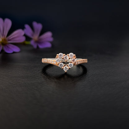 Corvina™ by Zyrene – Heart Cluster Ring | 925 Sterling Silver | Premium Lifetime Plating & 6-Month Warranty Included