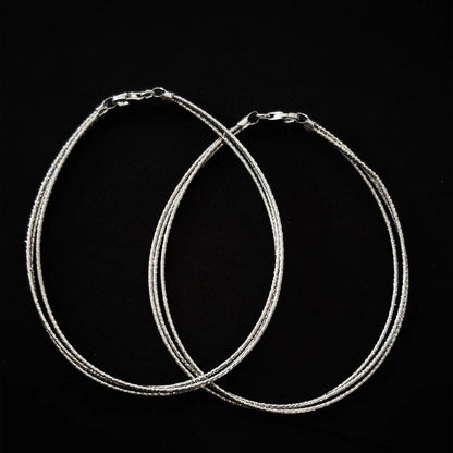 Noor✨ by Zyrene – Premium Dual-Layer Anklet | Subtle Shine for Daily Wear | Silver-Toned | Lifetime Plating | 6-Month Warranty