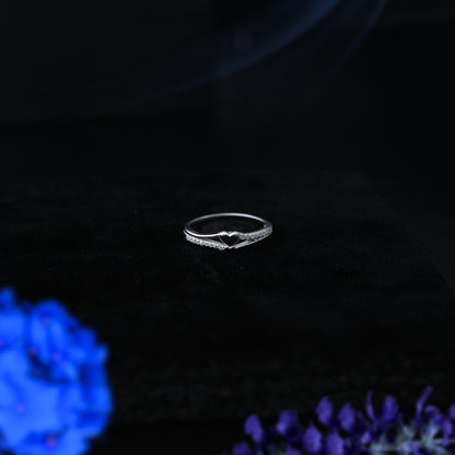 Eterna™ by Zyrene – Heart Accent Silver Ring | 925 Sterling Silver | Lifetime Plating & 6-Month Warranty