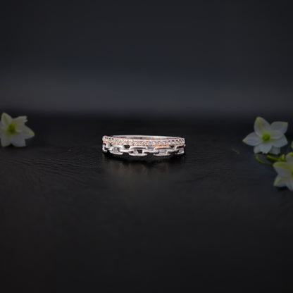 Catenara™ by Zyrene – Chain-Link Glam Band | Dual-Tone 925 Silver | Premium Lifetime Plating & 6-Month Warranty Included