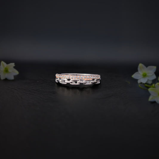 Catenara™ by Zyrene – Chain-Link Glam Band | Dual-Tone 925 Silver | Premium Lifetime Plating & 6-Month Warranty Included