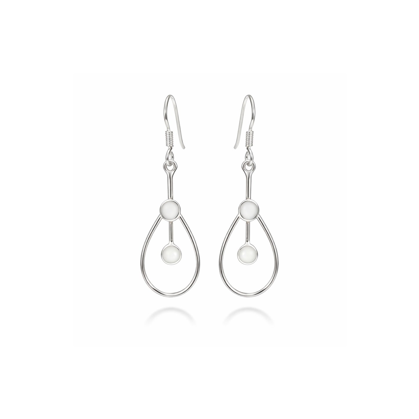 Zyrene Drift Drop™ Earrings – Silver Tone | Minimal Teardrop Dangle Earrings for Women | Lightweight Everyday Jewelry