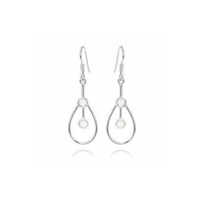 Zyrene Drift Drop™ Earrings – Silver Tone | Minimal Teardrop Dangle Earrings for Women | Lightweight Everyday Jewelry
