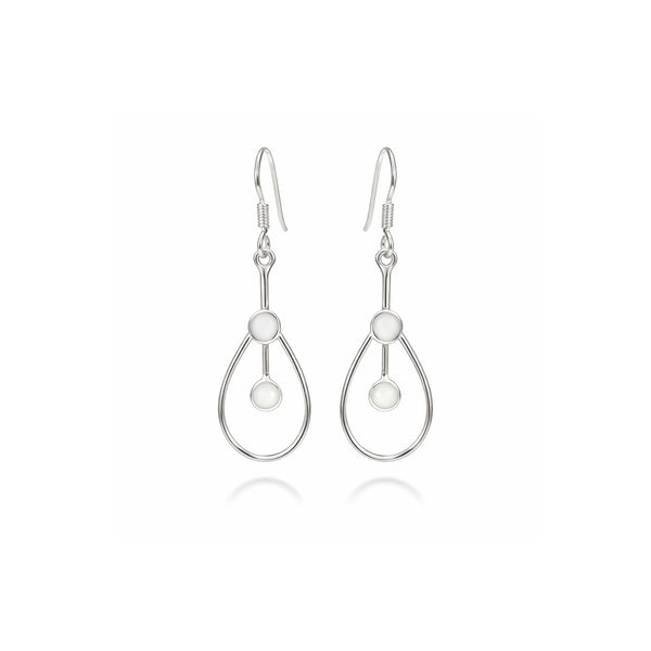 Zyrene Drift Drop™ Earrings – Silver Tone | Minimal Teardrop Dangle Earrings for Women | Lightweight Everyday Jewelry