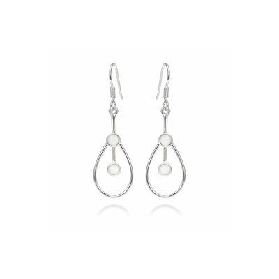 Zyrene Drift Drop™ Earrings – Silver Tone | Minimal Teardrop Dangle Earrings for Women | Lightweight Everyday Jewelry