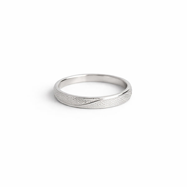CALMÉ™ Ring – 925 Sterling Silver Minimal Band by Zyrene | Soft Matte Texture