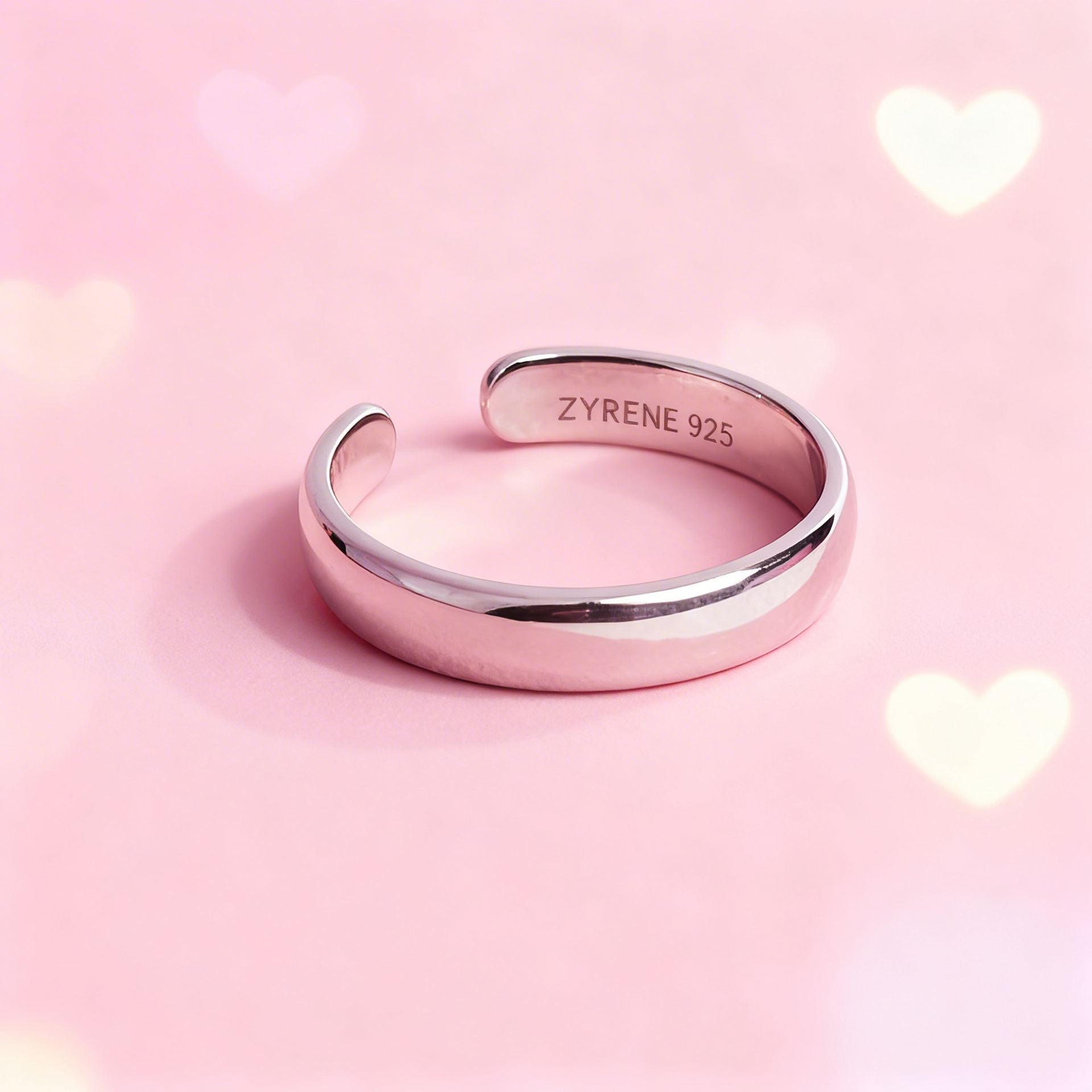 PURE™ Classic Silver Ring – 925 Sterling Silver by Zyrene | Everyday E