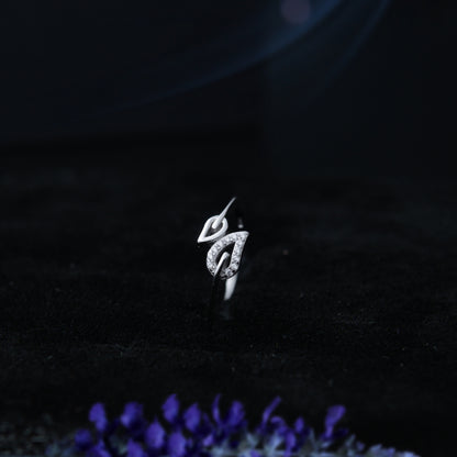 Leafora™ by Zyrene – Twin Leaf Wrap Ring | 925 Sterling Silver | Lifetime Plating & 6-Month Warranty