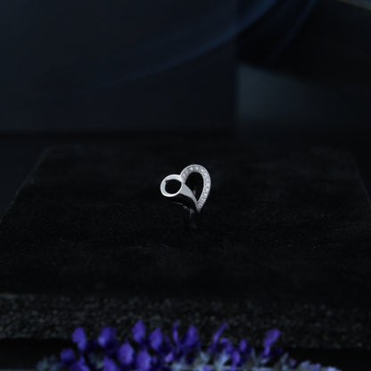 Elaria™ by Zyrene – Abstract Heart Statement Ring | 925 Sterling Silver | Lifetime Plating &amp; 6-Month Warranty