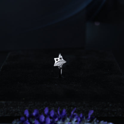 Lunara™ by Zyrene – Moon & Stars Ring | 925 Sterling Silver | Lifetime Plating & 6-Month Warranty
