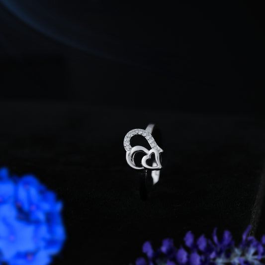 Amoura™ by Zyrene – Twin Heart Ring | 925 Sterling Silver | Lifetime Plating & 6-Month Warranty