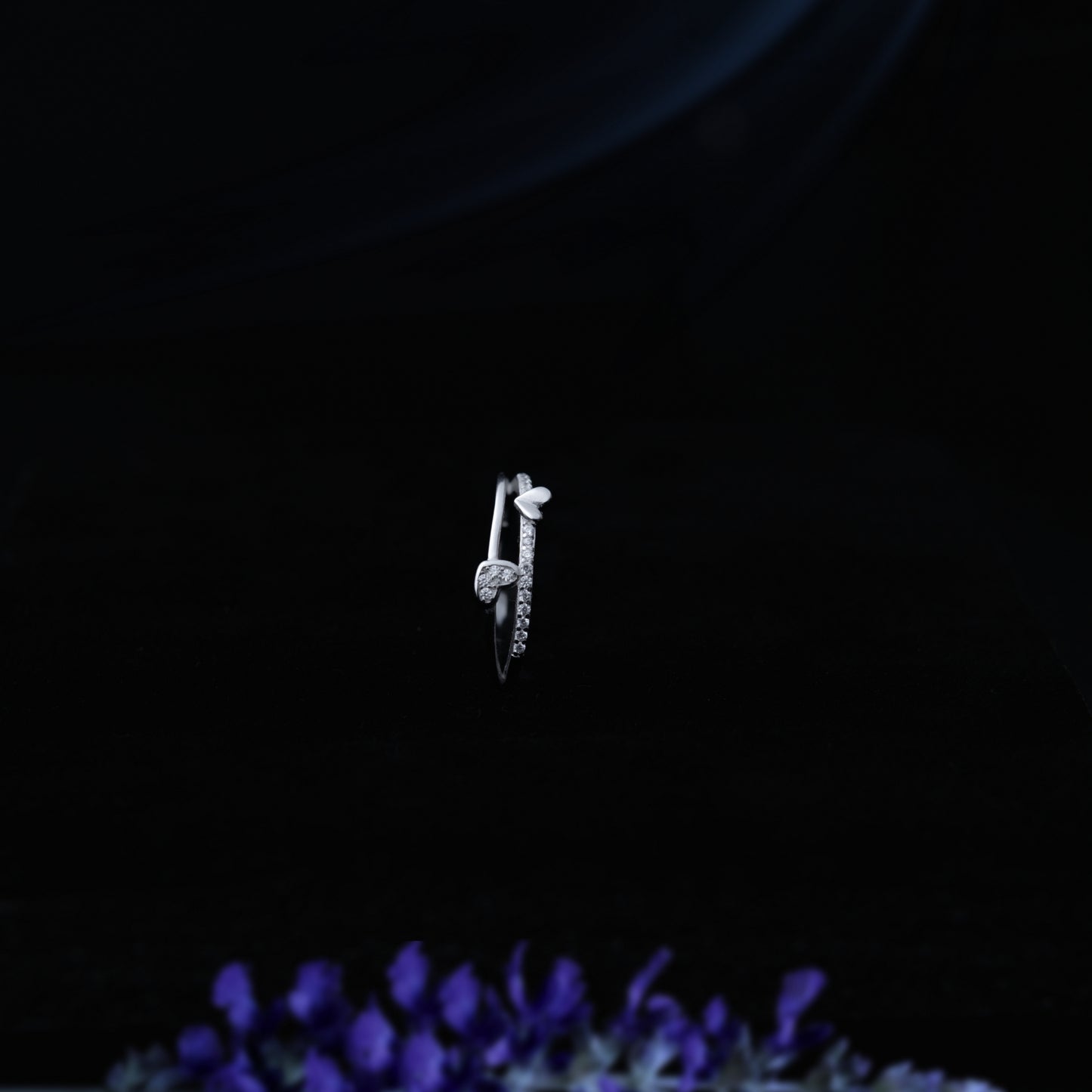 Duetta™ by Zyrene – Twin Heart Band Ring | 925 Sterling Silver | Lifetime Plating & 6-Month Warranty