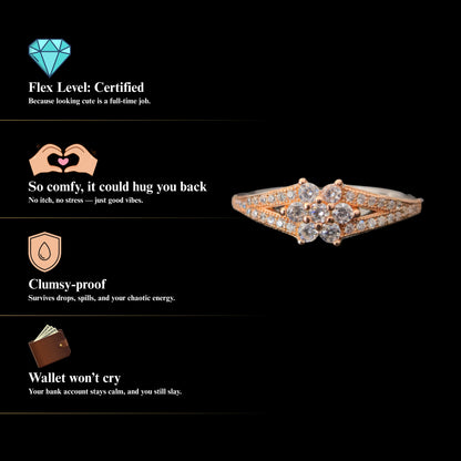 Floréa™ by Zyrene | Rose Gold Finish | 925 Sterling Silver | Premium Lifetime Plating & 6-Month Warranty Included