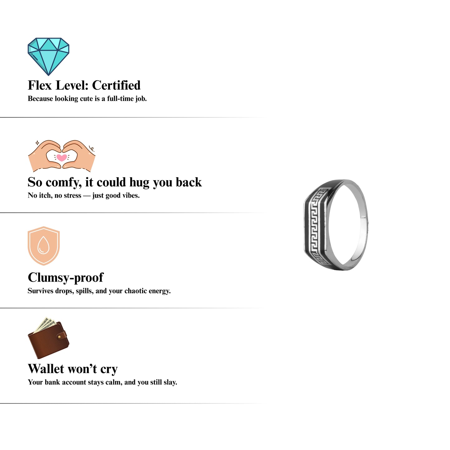 Signet Rings™ by Zyrene – Hellenic Mark | 925 Sterling Silver | Heritage + Mafia Vibes | Premium Lifetime Plating & 6-Month Warranty Included