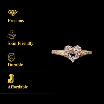 Corvina™ by Zyrene – Heart Cluster Ring | 925 Sterling Silver | Premium Lifetime Plating & 6-Month Warranty Included