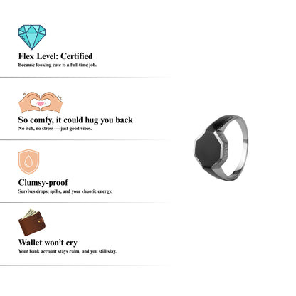 Signet Rings™ by Zyrene – HexaMark | 925 Sterling Silver | Precision + Legacy Vibes | Premium Lifetime Plating & 6-Month Warranty Included