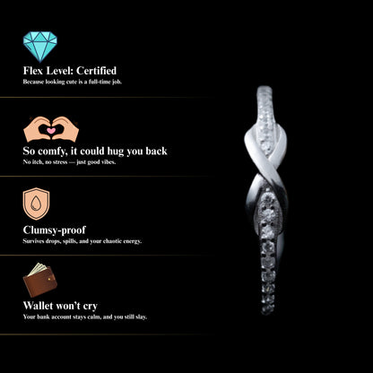 Infinia™ by Zyrene – Sparkling Infinity Band | 925 Sterling Silver | Lifetime Plating & 6-Month Warranty